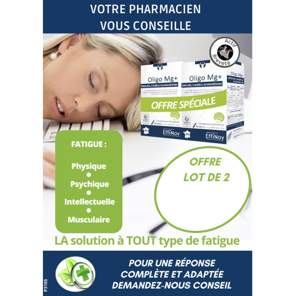 AFFICHE COMPTOIR OLIGO MG+ Offre Lot de 2 (x5)