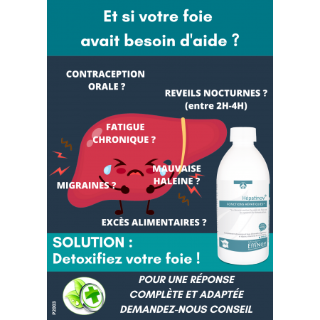 AFFICHE COMPTOIR HEPATINOV (x5)