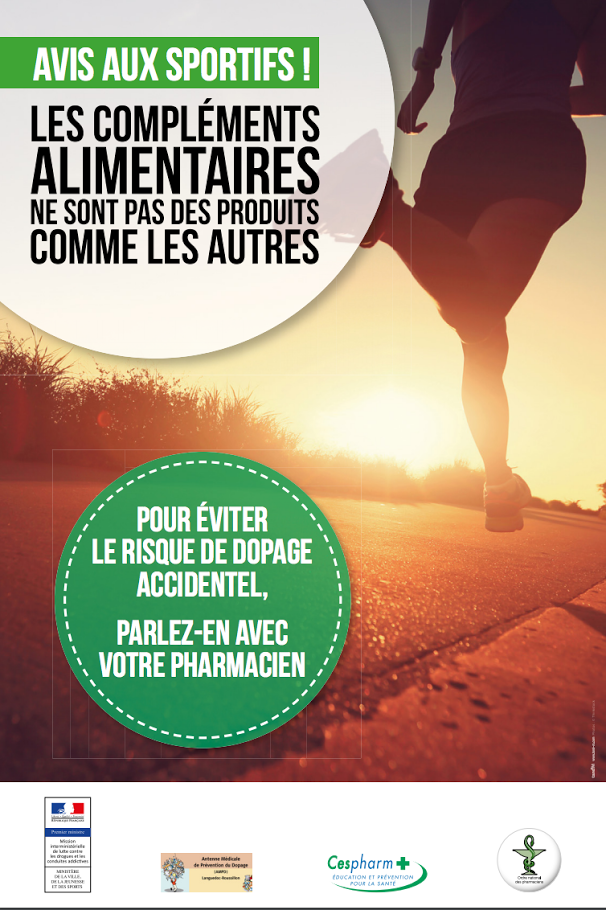 Affiche campagne de santé public antidopage